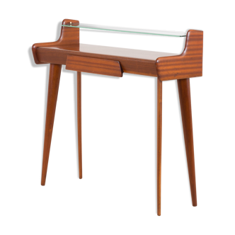 Italian mid-century mahogany console in Carlo Di Carli style, 50s