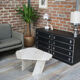 Brutalist design marble coffee table