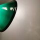 Green glass hanging lamp in double layer glass. Designed by Michael Bang for Holmegaard Denmark 1972