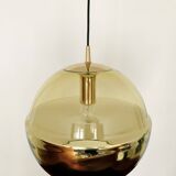 Golden Space Age Glass Pendant Lamp by Peill and Putzler