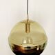 Golden Space Age Glass Pendant Lamp by Peill and Putzler