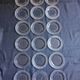 18 vintage pressed glass dessert plates