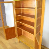 Vintage blond oak glazed library 1950