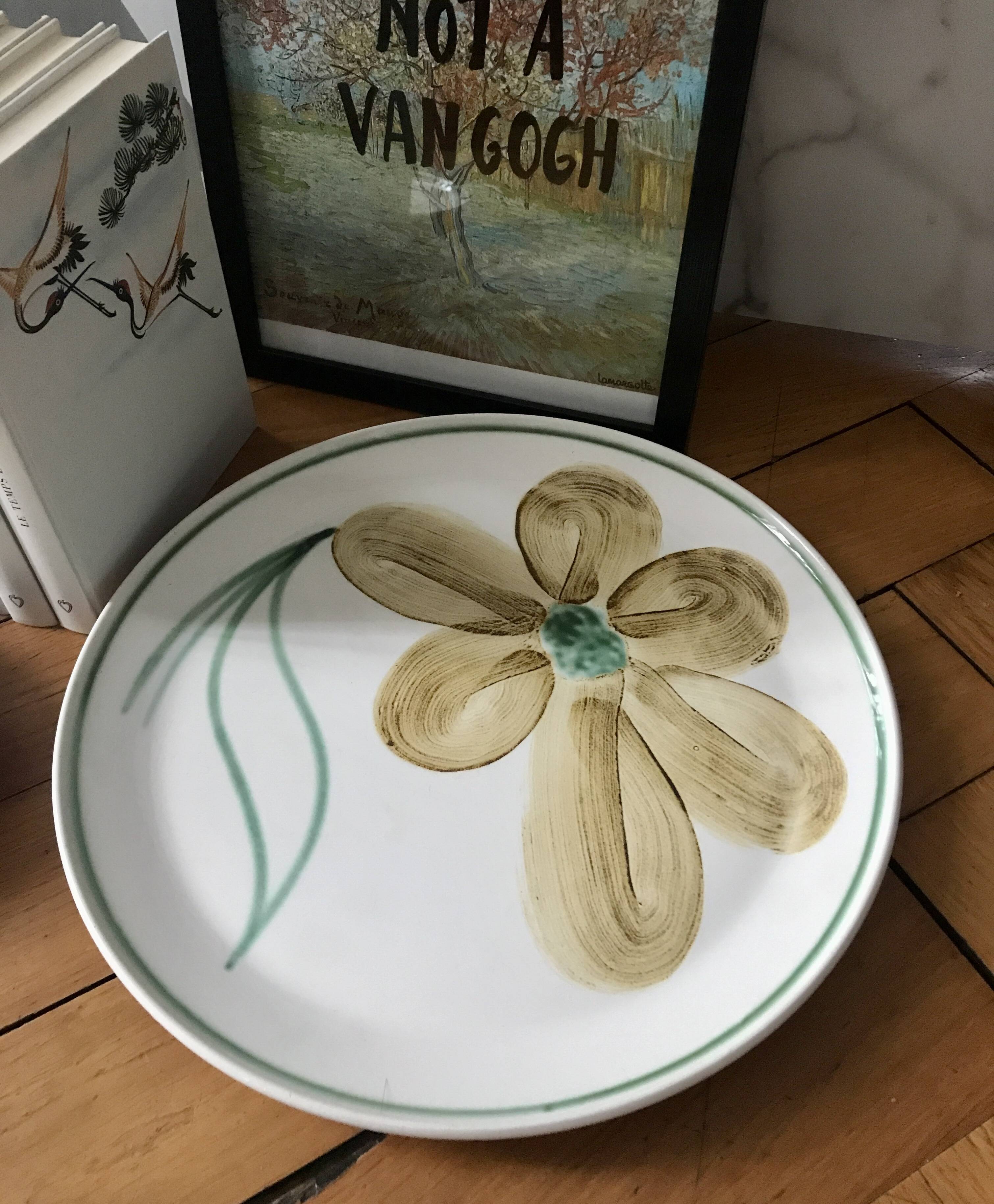 Vintage ceramic plate Salins France