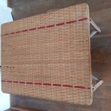 Table en rotin vintage