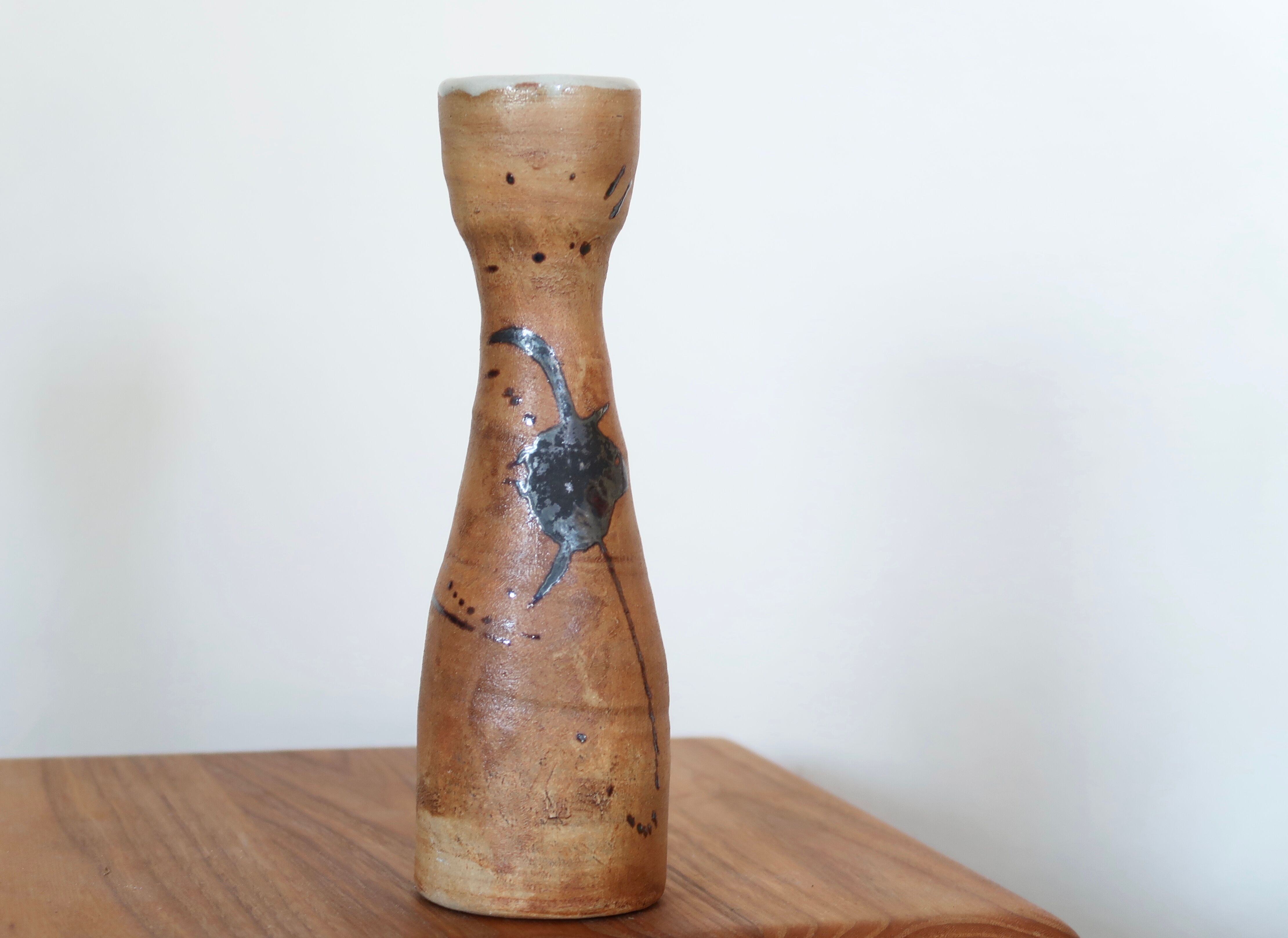 Vase en céramique de la poterie de la colombe, décor abstrait, années 70