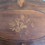Napoleon III violin table in burr walnut