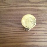 Old vintage golden hourglass