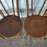 7 piroengraved bistro chairs from the beginning of the 20th century Fischel Baumann Luterma