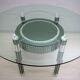 Zelino Poccioni Italian Modern Round Dining Table Mirrored Crystal for Mp2