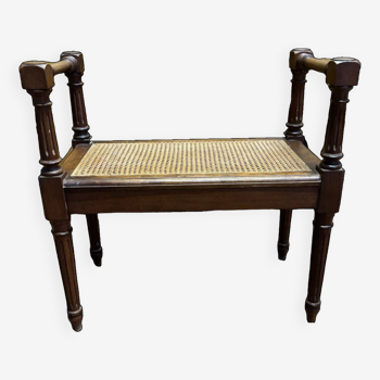 Small Louis XVI style cane bench