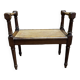 Small Louis XVI style cane bench
