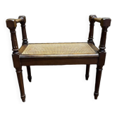 Petite banquette cannée de style Louis XVI