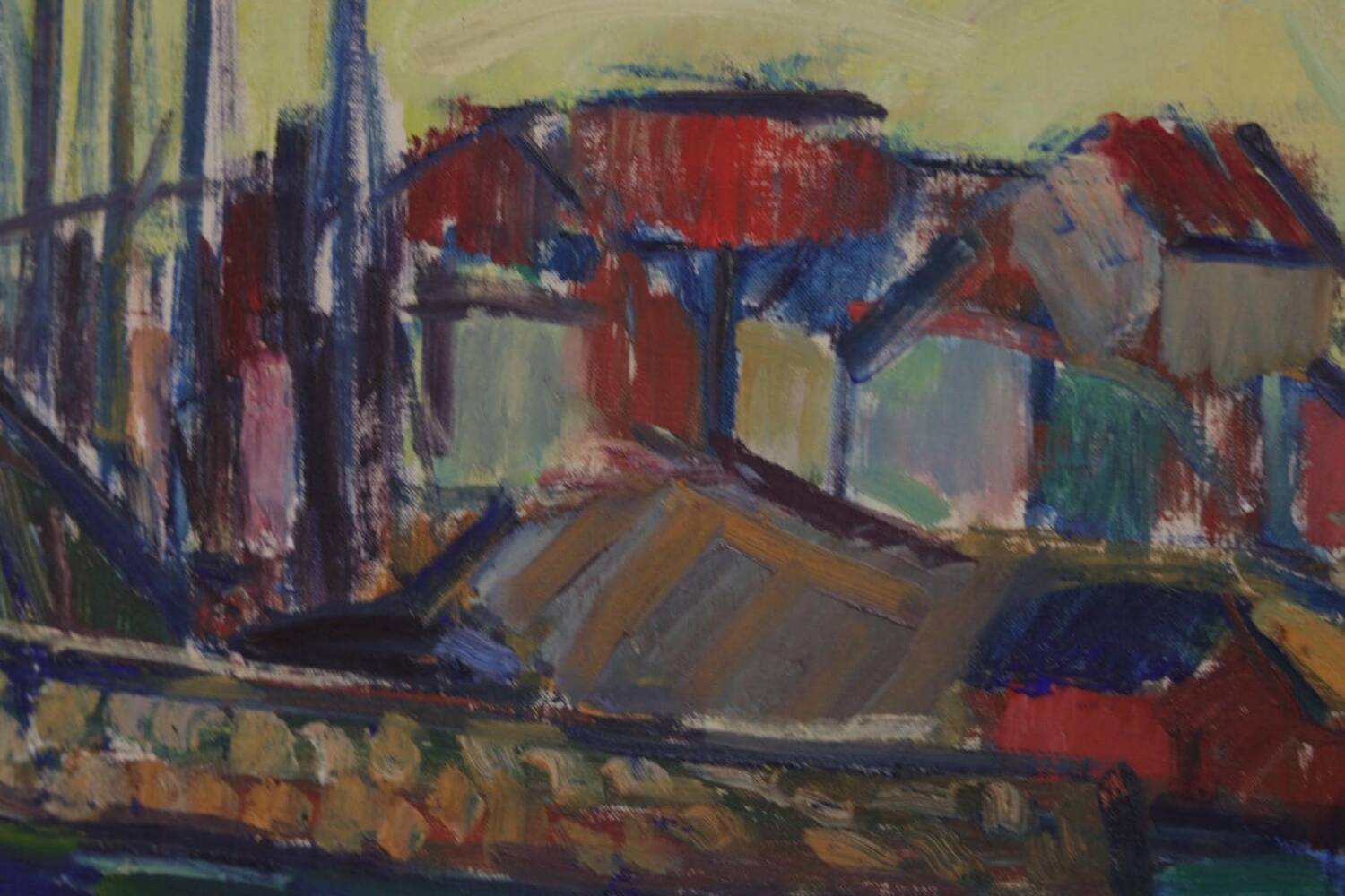 Huile sur toile originale – « Sapri, Italie » par Gunnar Ingemar Erixon