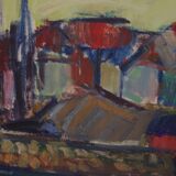 Huile sur toile originale – « Sapri, Italie » par Gunnar Ingemar Erixon