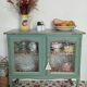Vintage glass-fronted sideboard
