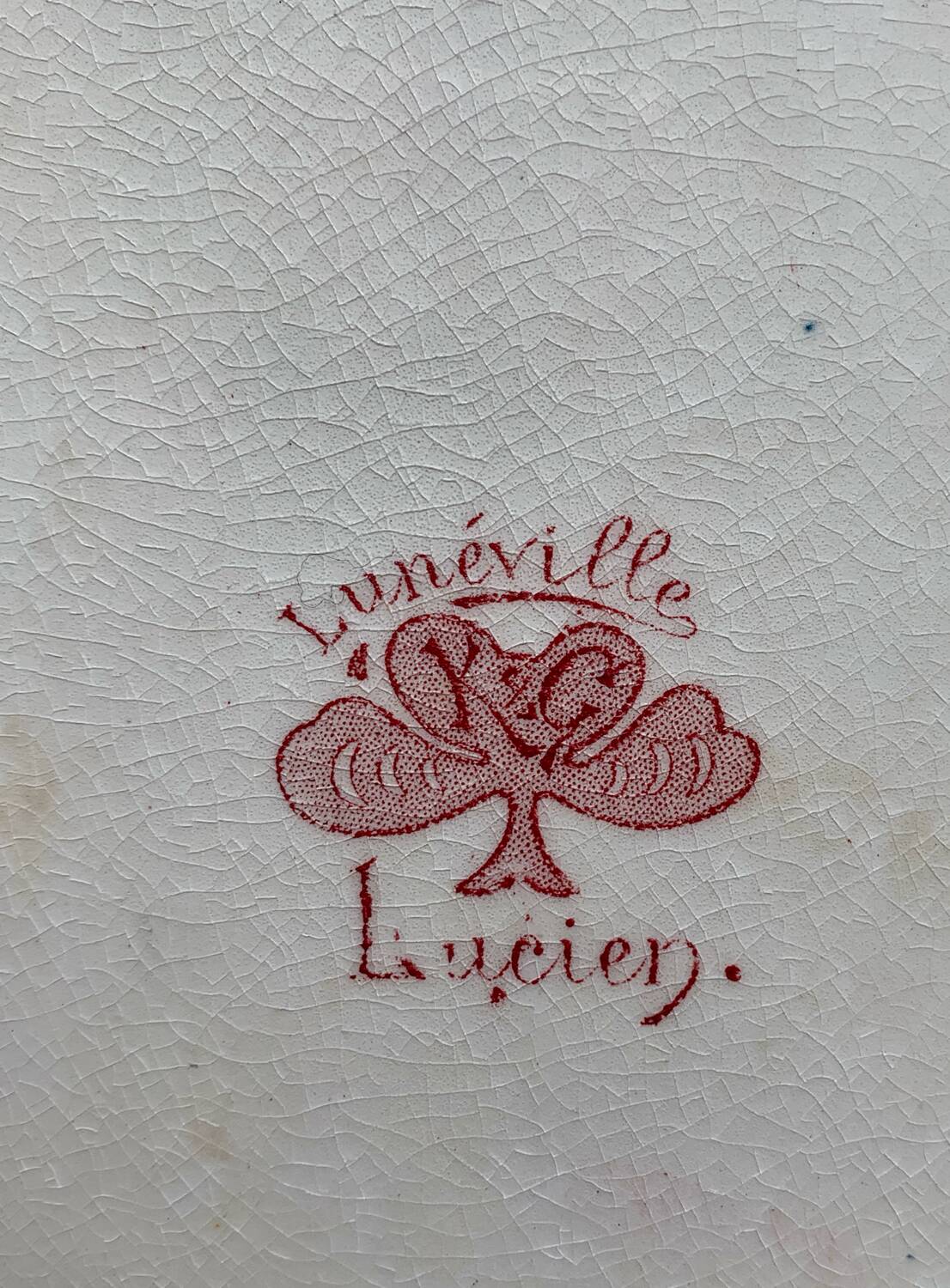 1900s oval serving dish KG Lunéville Lucien