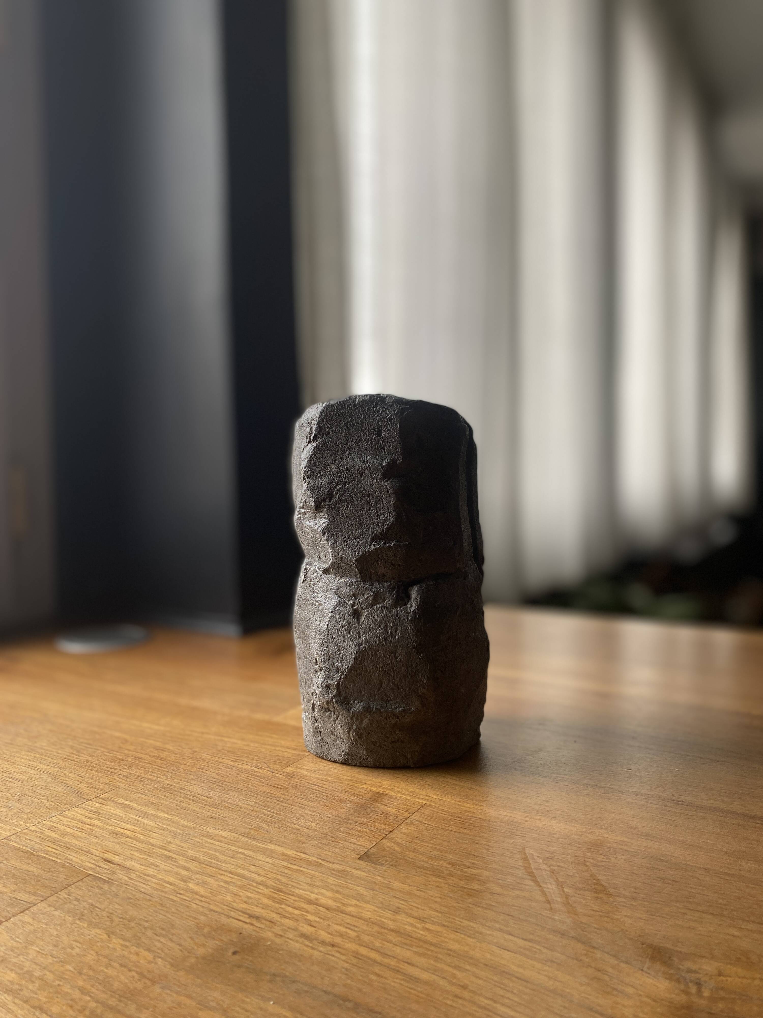 Sculpted concrete vase