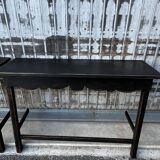 Pair of black patinated consoles