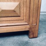Brutalist Handcrafted Oak 2 Door Cabinet, Belgium, 1950s