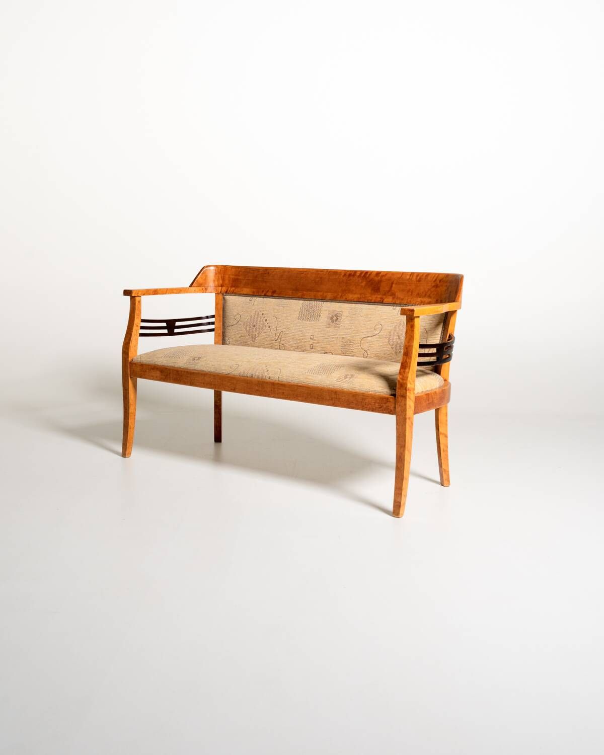 Jugend style birch sofa, Sweden, 1910s