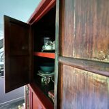 Armoire chinoise laquée rouge