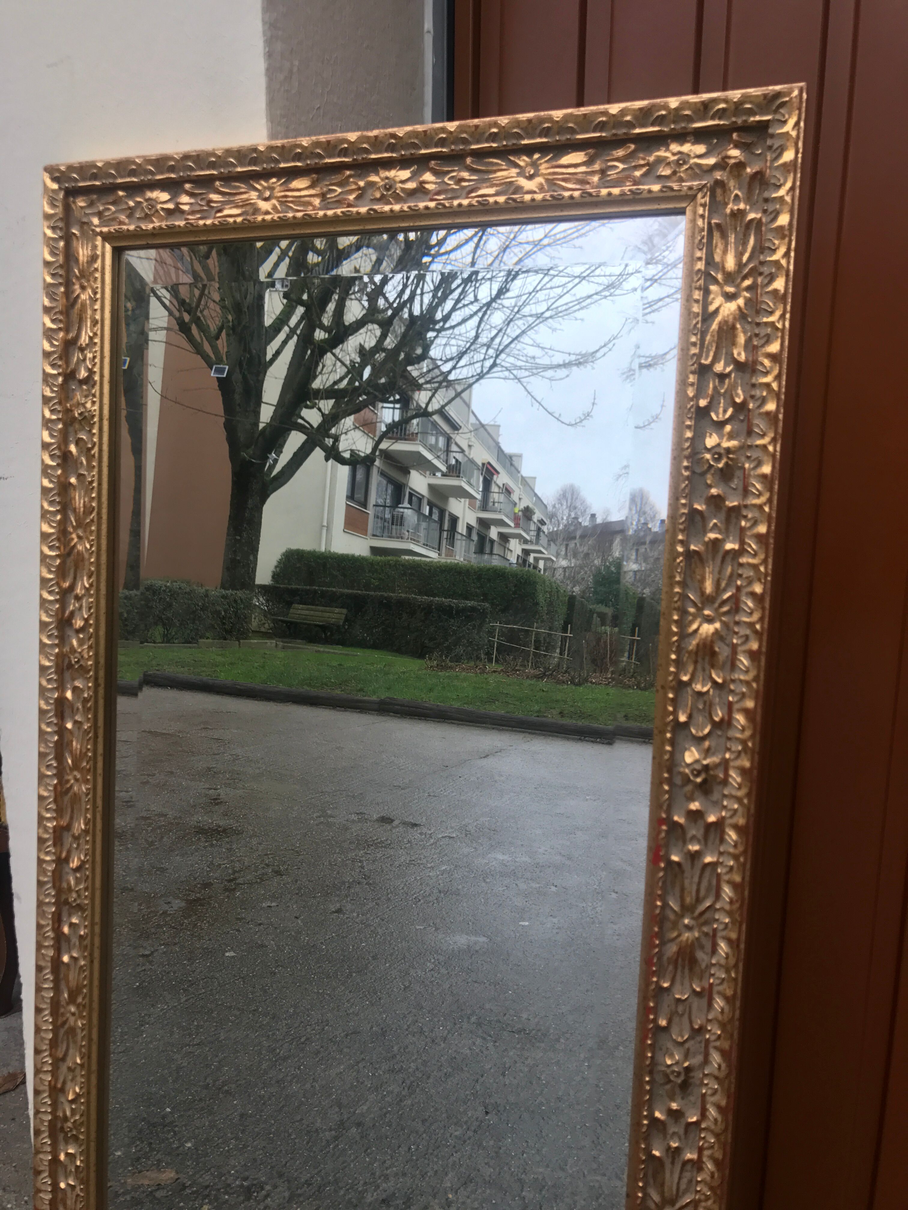 Golden classic mirror, 46x110cm