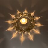 Glass candle holder duo