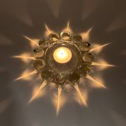Duo de bougeoirs en verre