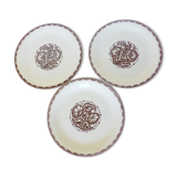3 flat plates from Sarreguemines, Argonne model 210734