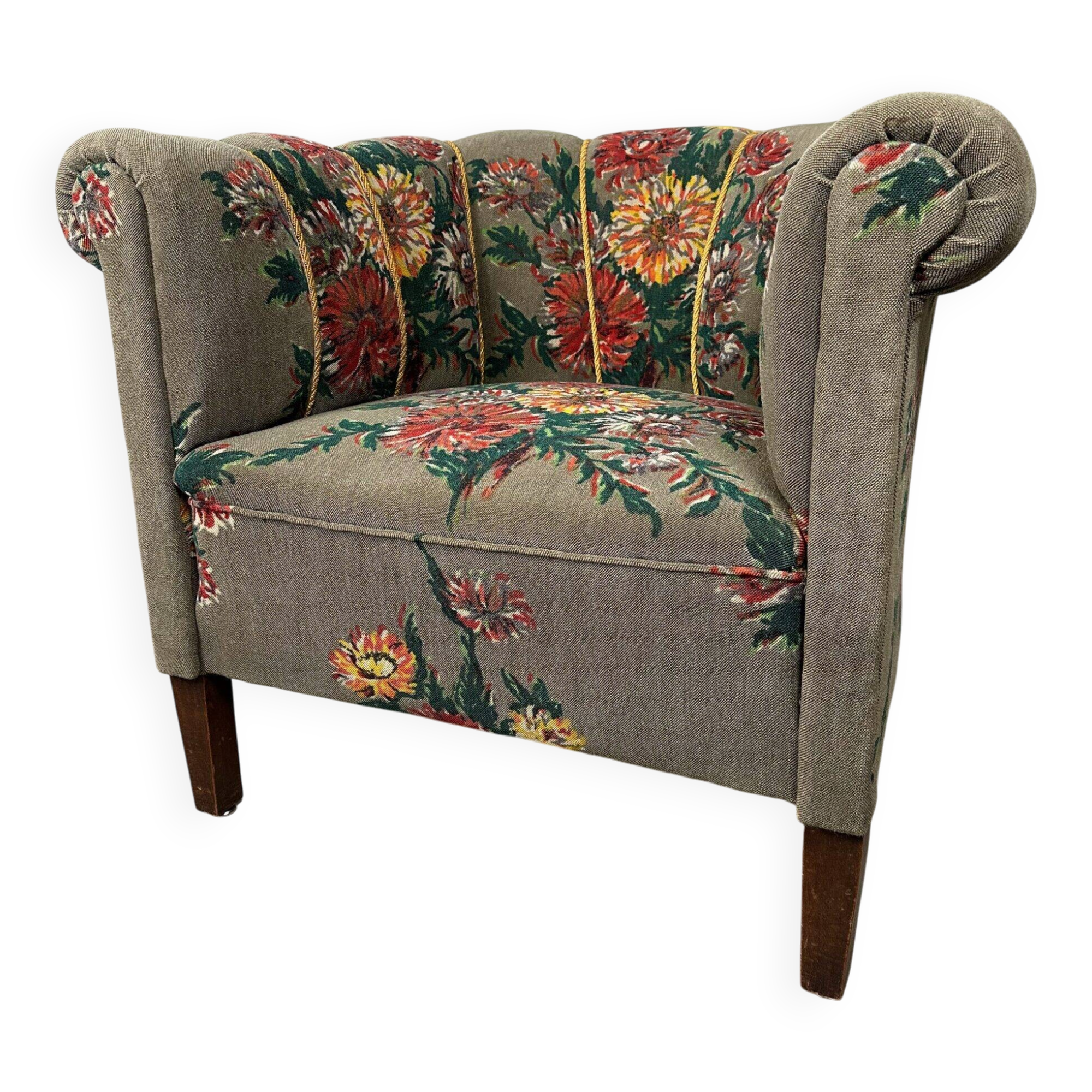 Fauteuil botanique vintage
