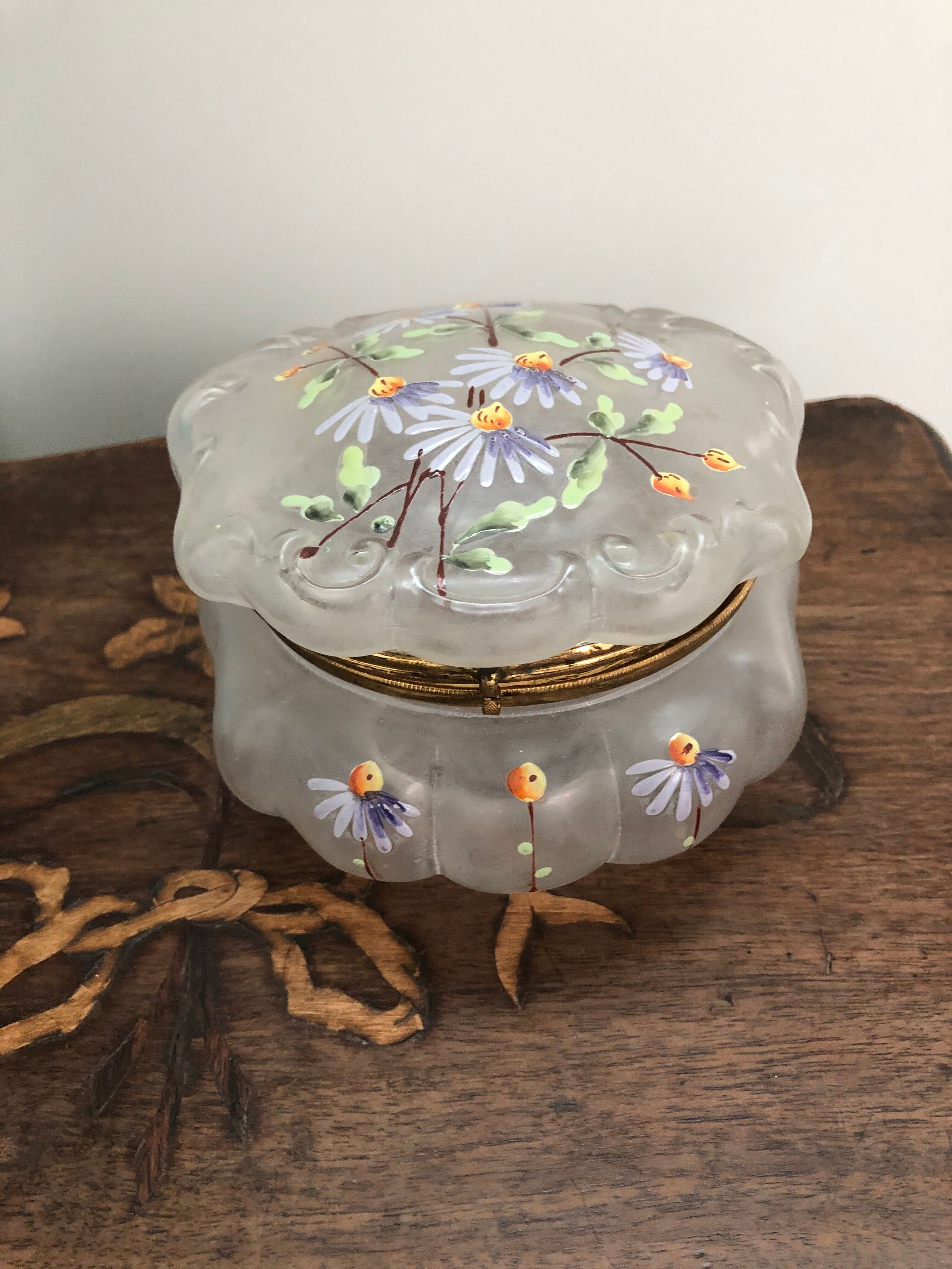 Old candy - hand-painted glass - France