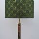 Lampadaire Romeo Rega en laiton italien du milieu du siècle avec tissu Gucci