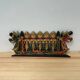 Balinese wall panel carved wood gilded polychrome dragon procession