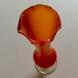 Soliflore en verre orangé