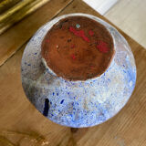 Fat lava glazed ceramic vase