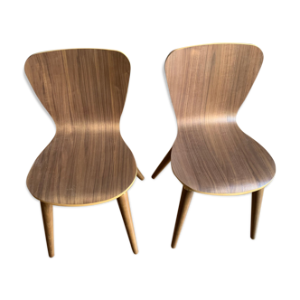 Pair of  Edelweiss walnut chairs