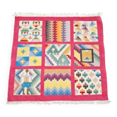 Vintage Abstract Kilim Wall Hanging Rug, 1960s