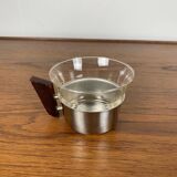 Set of 4 metal and glass cups, 1970