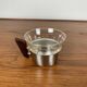 Set of 4 metal and glass cups, 1970