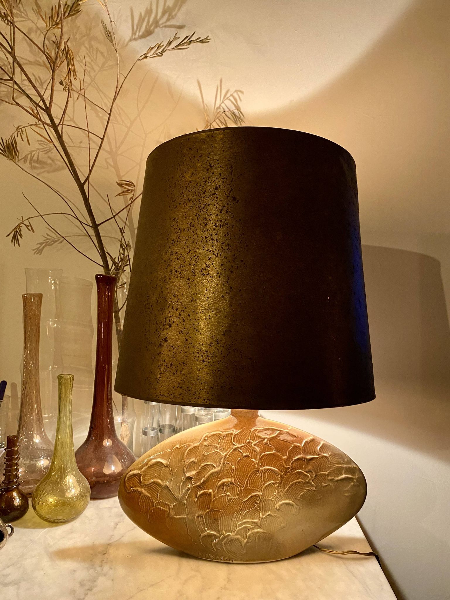 Lampe D.Prioton et abat-jour, années 70