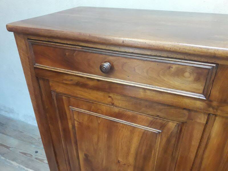 Solid walnut sideboard with 2 doors and 2 drawers, late 19th century