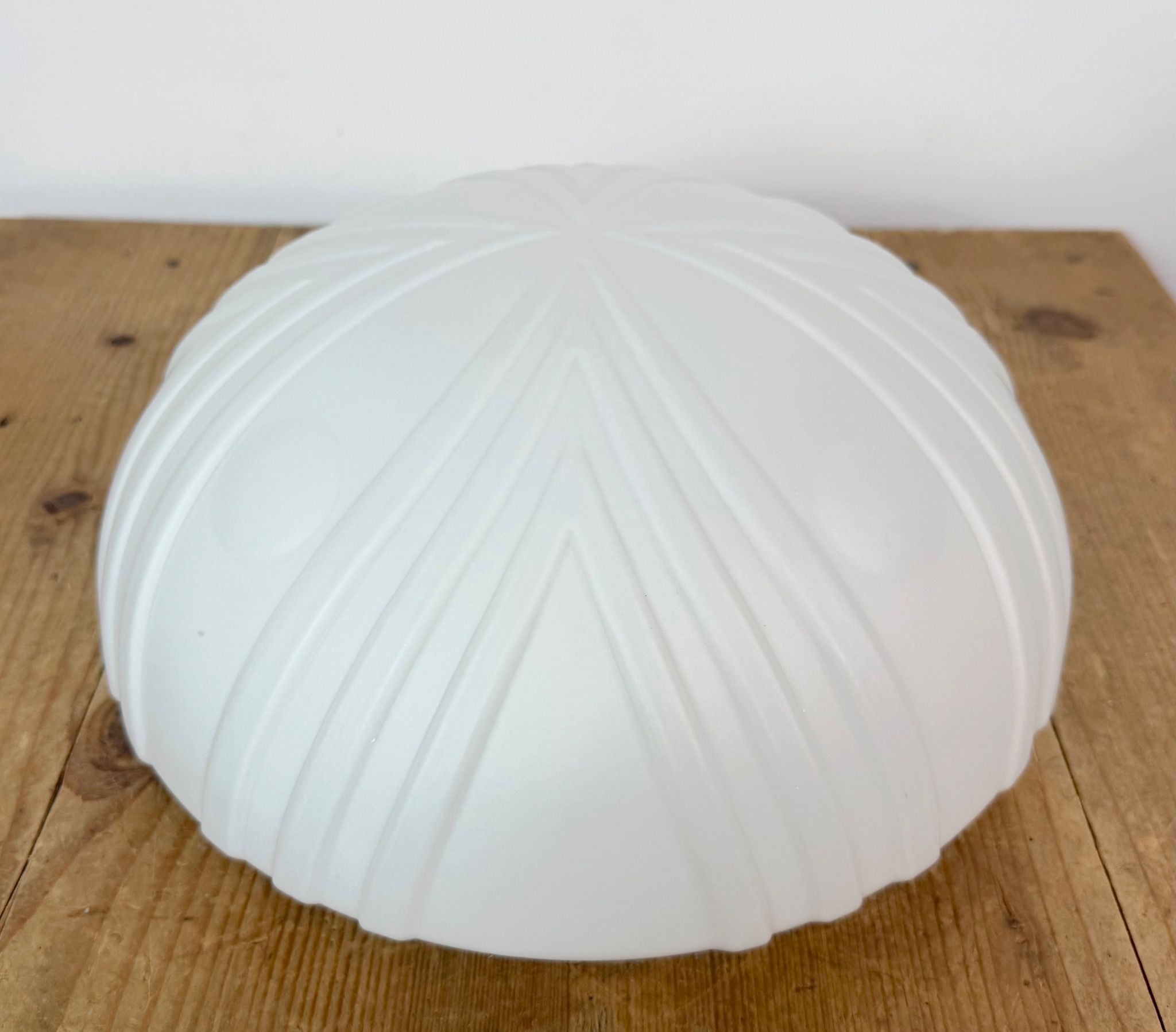 Vintage Wall Or Ceiling Light with Milk Glass, 1970s