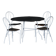 Vintage garden set Tore Ahlsén "Pia", table and 4 chairs, modern Swedish, 1990s.