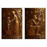 Lampe à pétrole du XIXème siècle en bronze doré