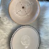 Handmade cheese plate and bell