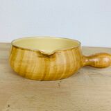 Pitcher and pan Grandjean Jourdan Vallauris, ceramic wood effect