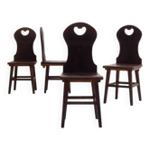 Set of Solid Oak “Farm- or Mountain Chairs” from the Netherlands