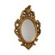 Small French Crested Mirror, Gold Leaf Gilt, Baroque Style, 35 cm