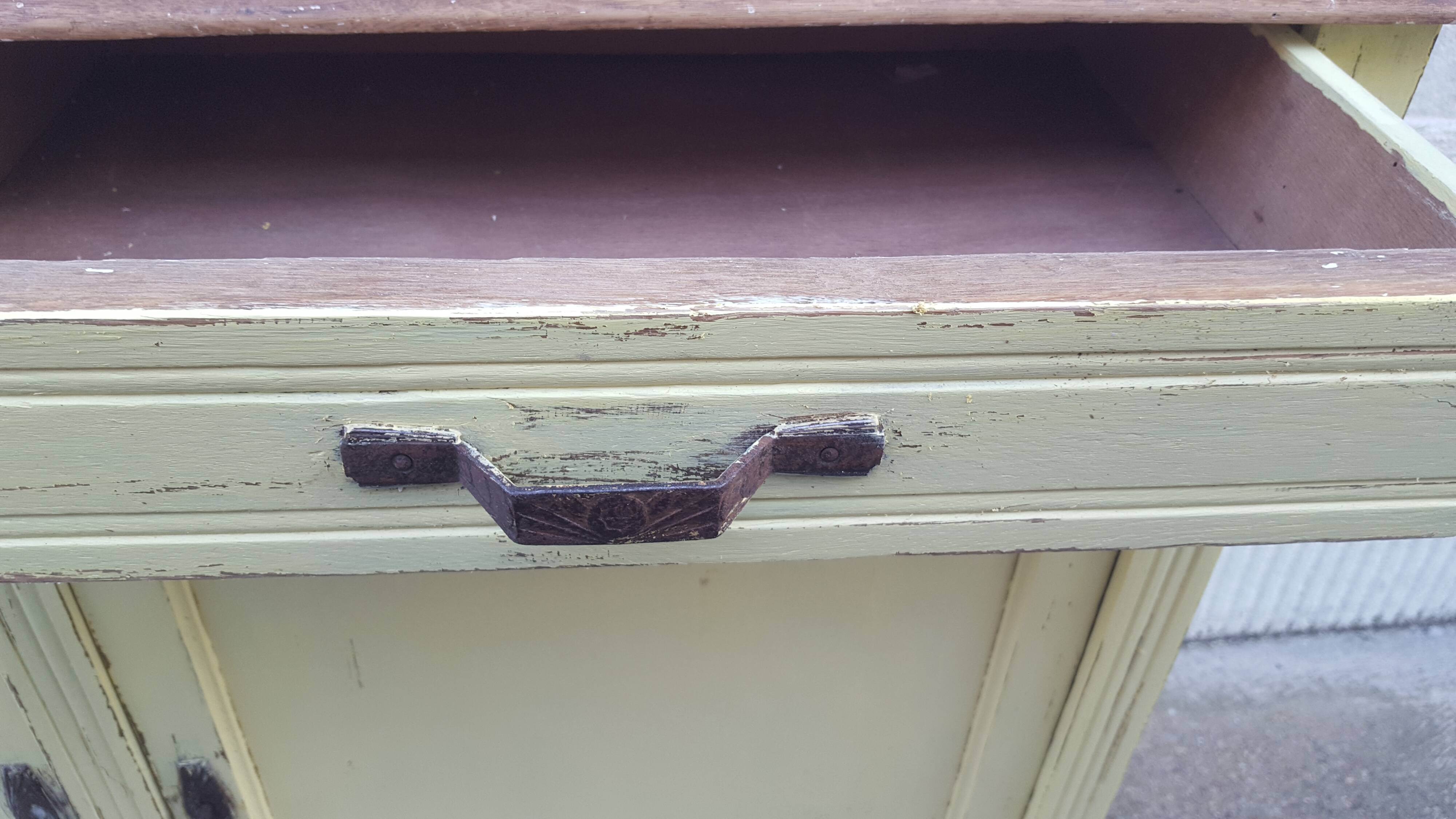 Parisian buffet patina yellow pastel